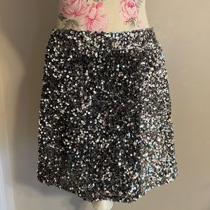 Silver Sequin Skirt